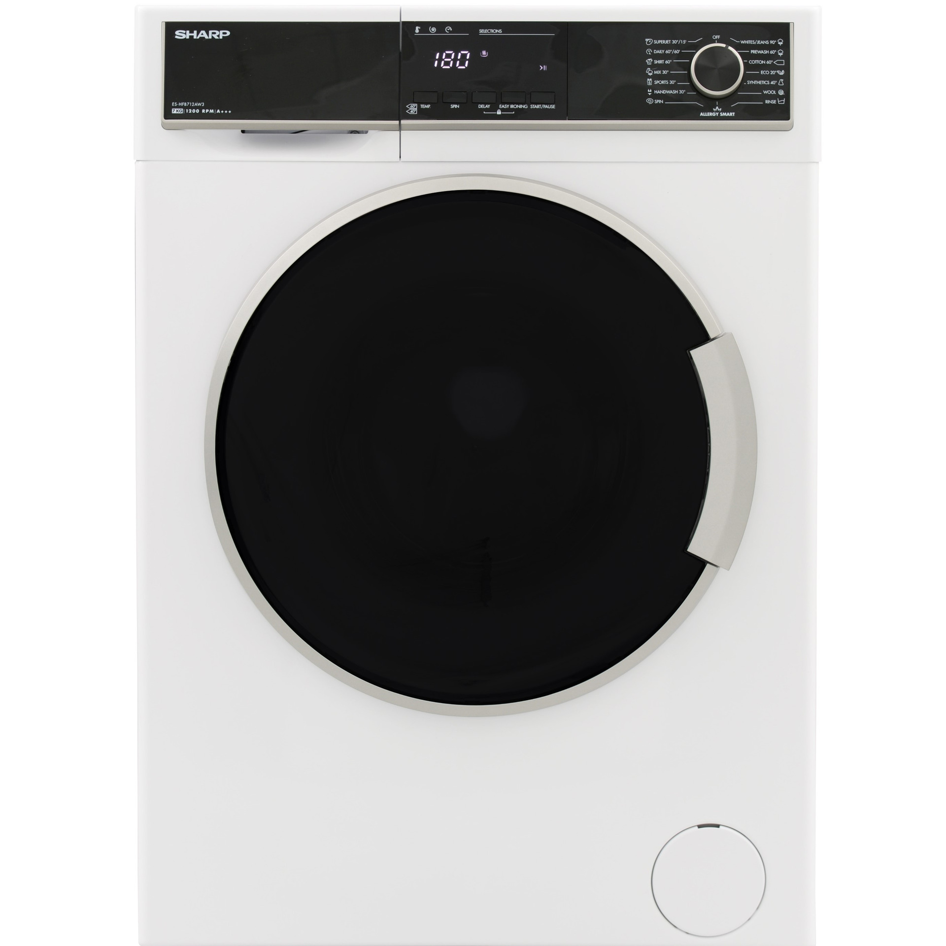 Sharp ES-HFB712AWC  1200 rpm  7.00 kg  C  White