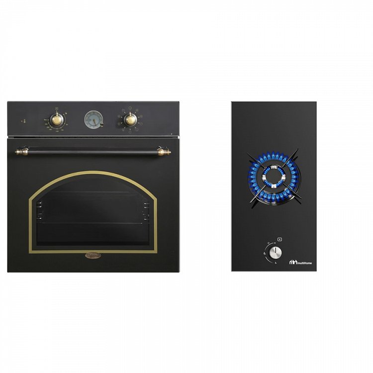 Σετ MULTIHOME MH-6051 & MH-6142 Φούρνος Retro & Εστία Domino Υγραερίου 87870