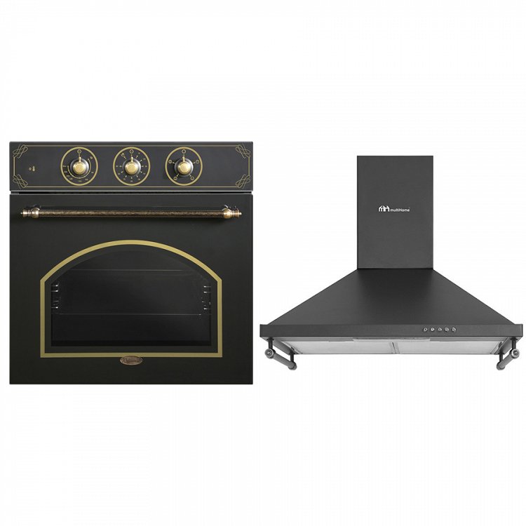 Σετ MULTIHOME B66-SF3 & MH-6652 Φούρνος Retro & Απορροφητήρας Καμινάδα 89048