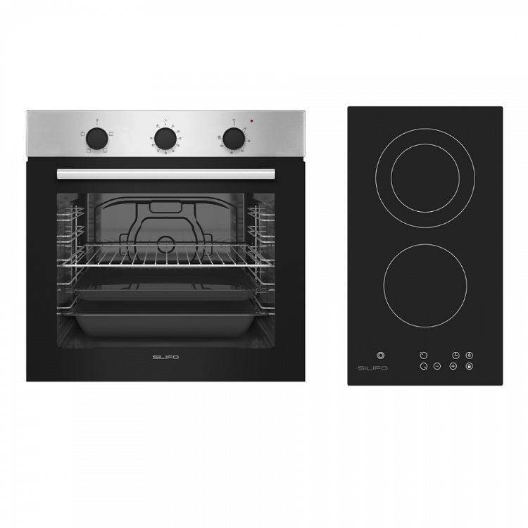 Σετ SILIFO SF6850BOI & SF6802HDV3 Φούρνος 83lt & Κεραμική Εστία Domino 90142