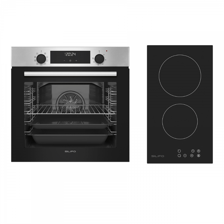 Σετ SILIFO SF6855BOI & SF6801HDV2 Φούρνος 76lt & Κεραμική Εστία Domino 90150